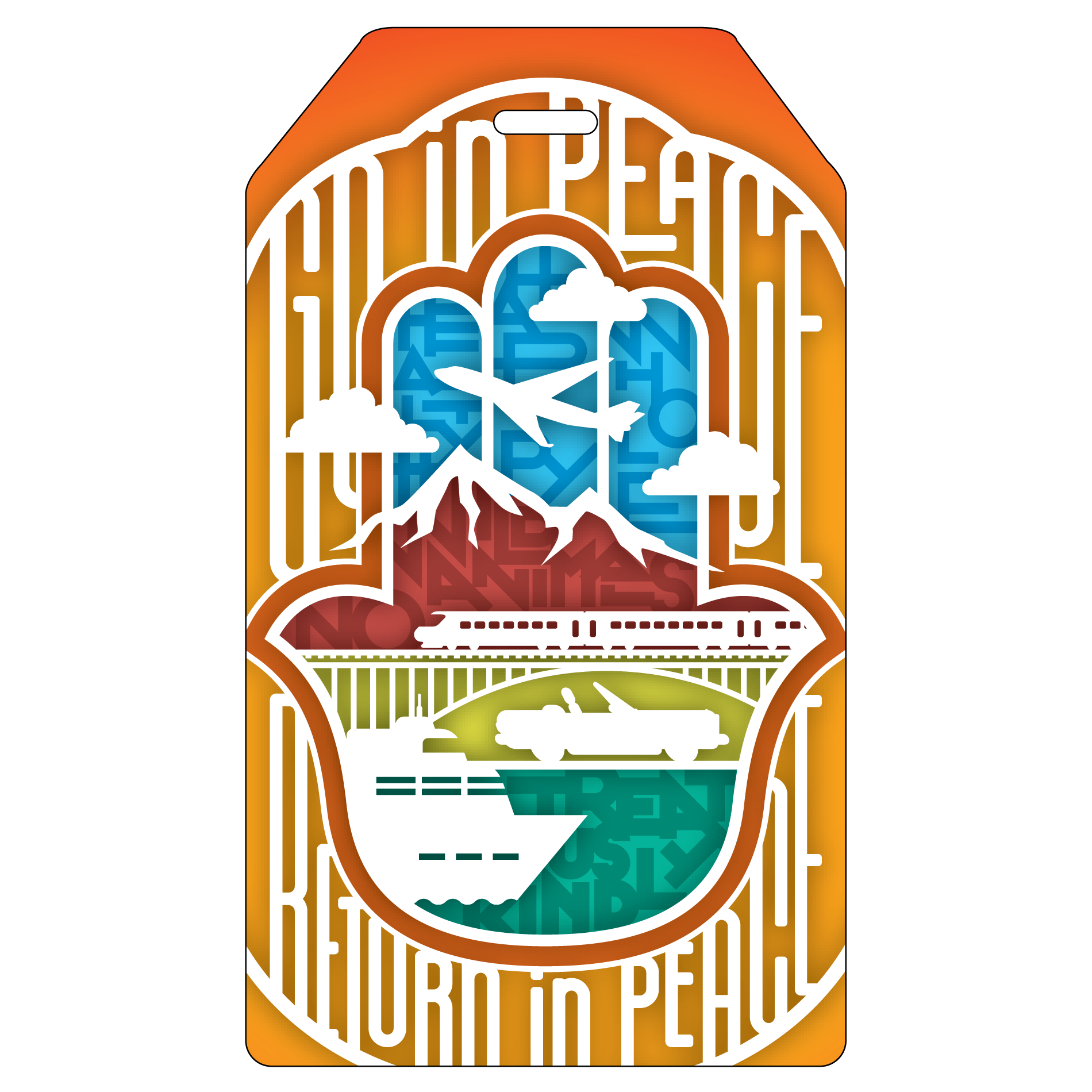 PJ Library hamsa travel luggage tag