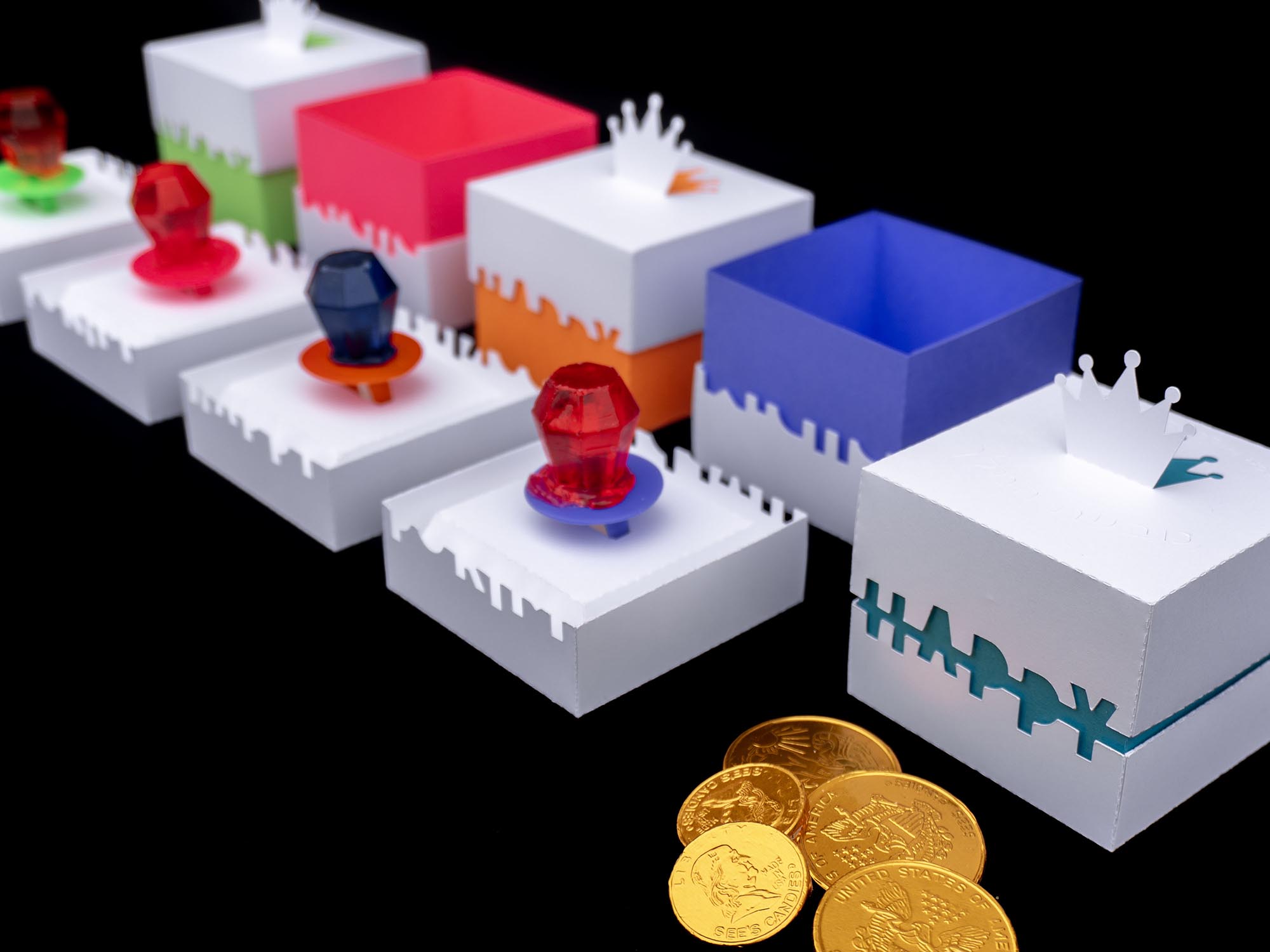 purim ring boxes