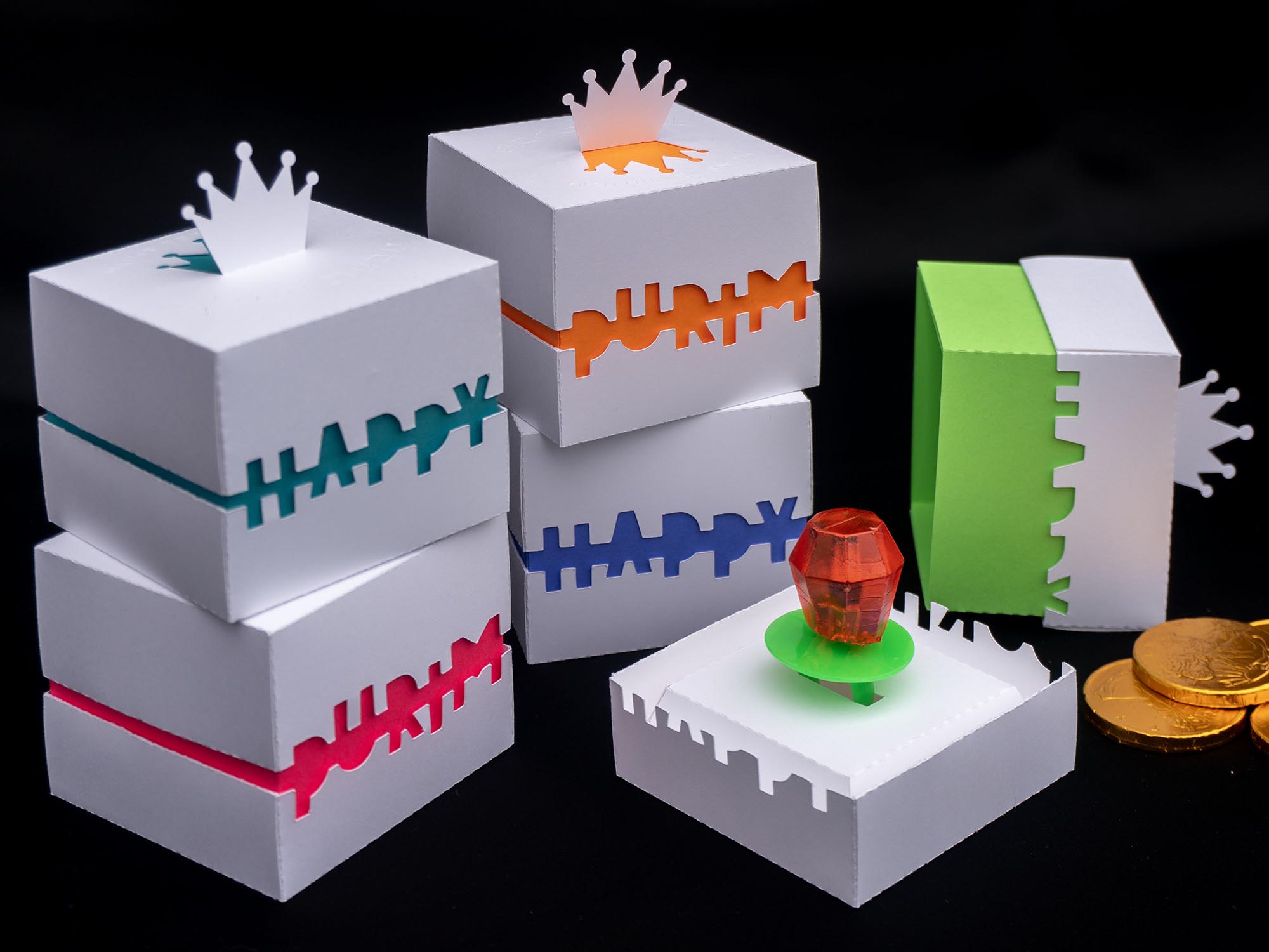 purim ring boxes